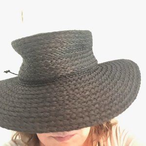 Black, weave hat